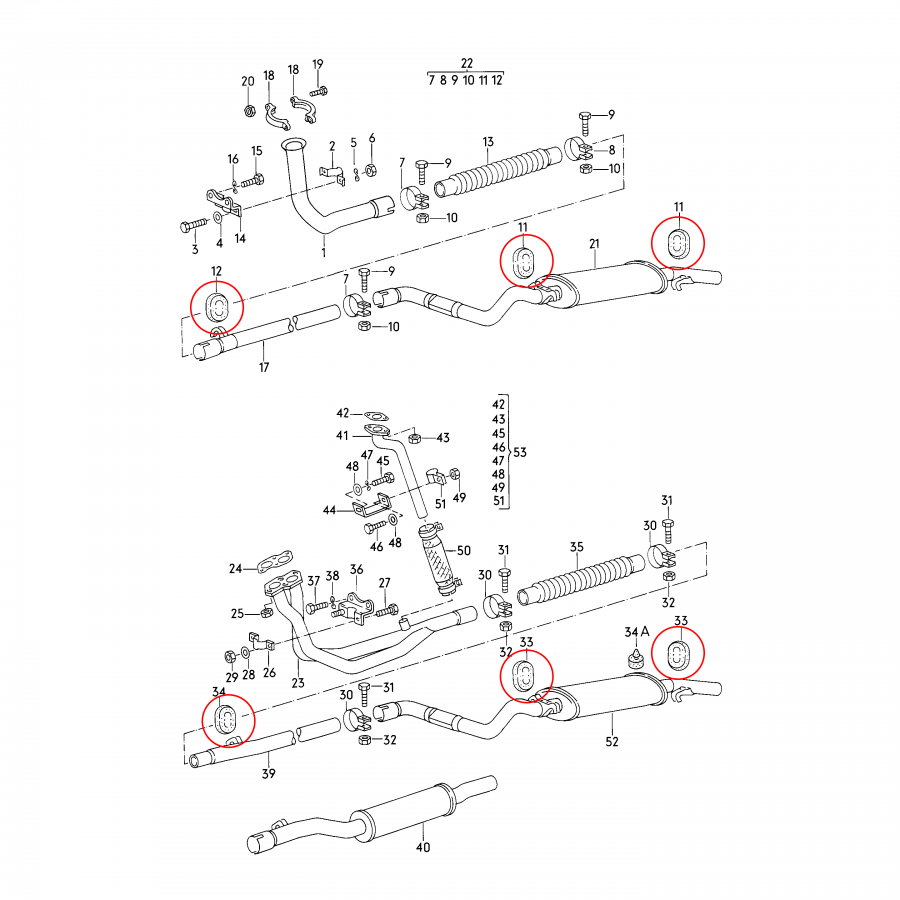 Chain Reinforced Exhaust Hangers Mk1 & Mk2 8V Volkswagen SciroccoWest