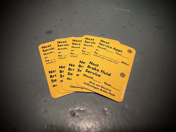 1980s VW OIl Service Decal