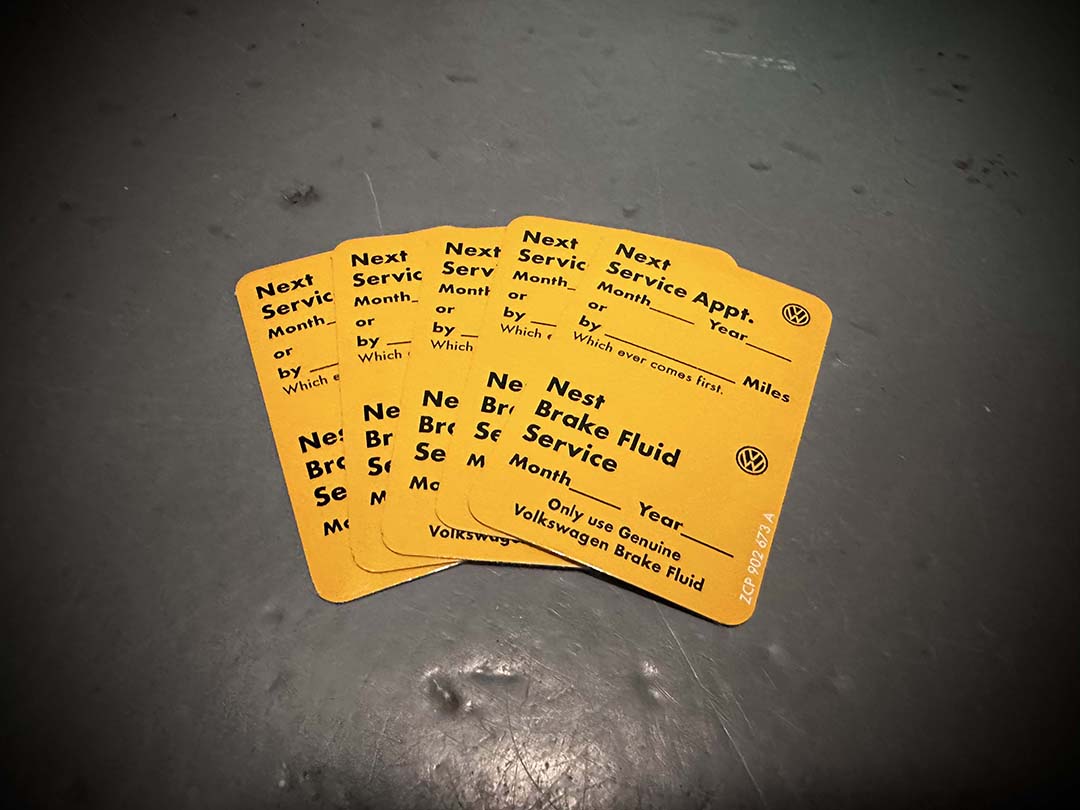 1980s VW Service Decals